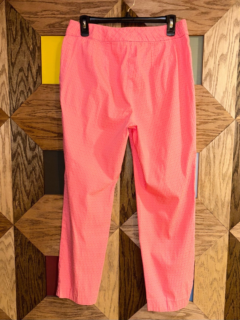 St. John Emma Trouser Women’s Coral Pink Lightweight Cropped Pants Sz 8 - Picture 3 of 10